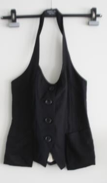 Zwarte haltertop maat 40