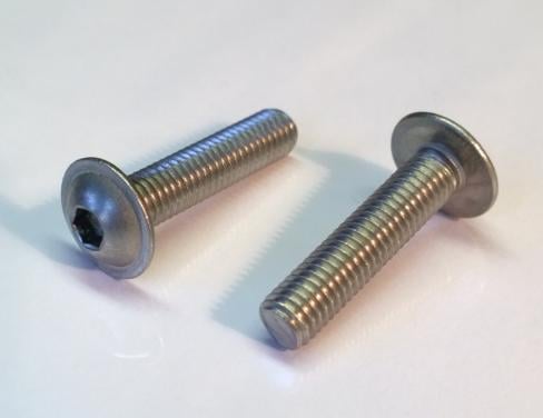 T.k.a. 100 stuks RVS A2 Laagbolkop flensschroef M8x30