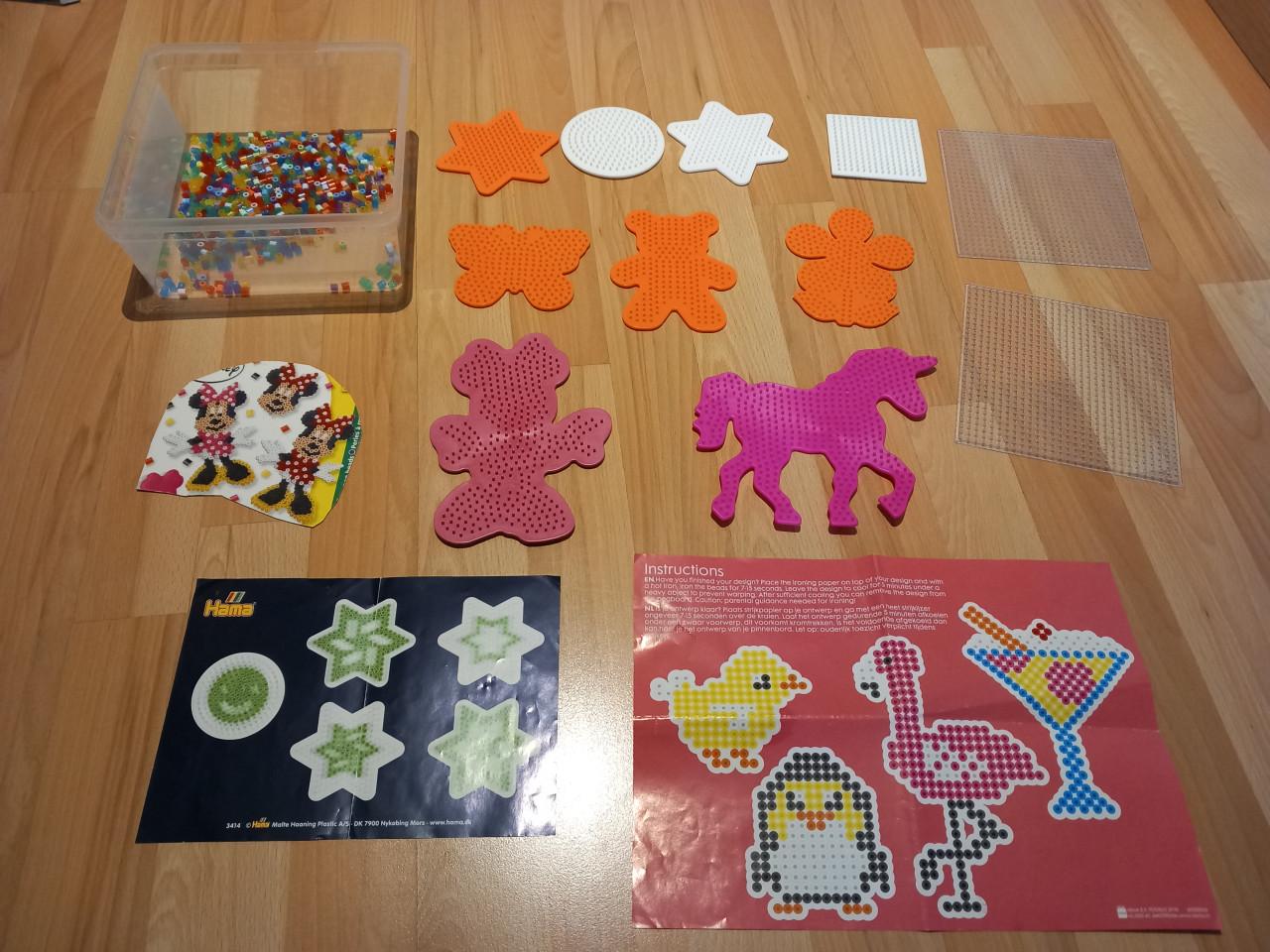 Set speelgoed, puzzel, knuffels, knutsel