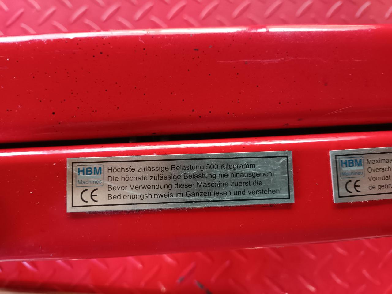 HBM heftafel voor motoren zonder middenbok