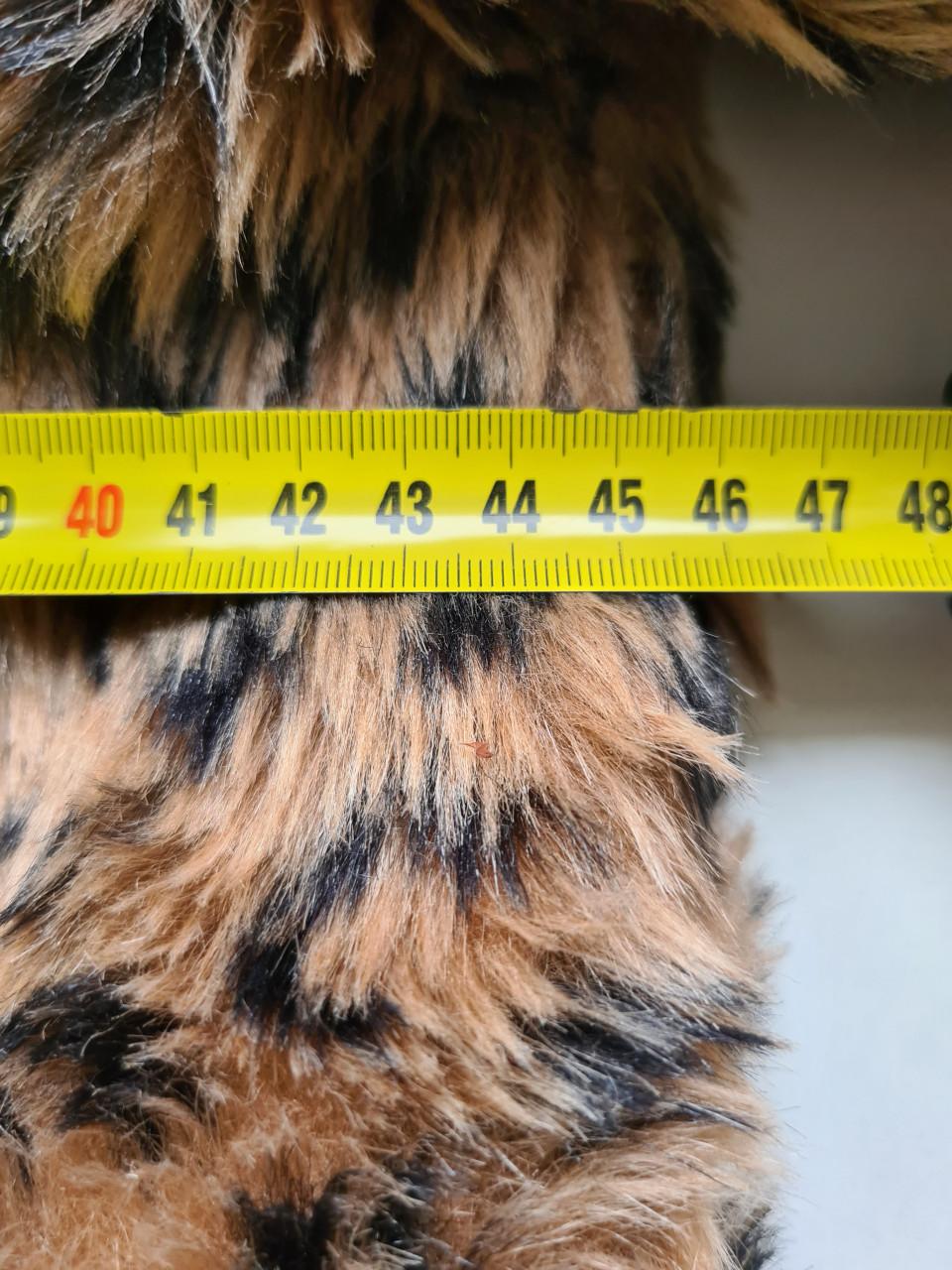 Rainbow Leopard Print Faux Fur Jas Maat 36