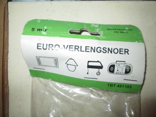 Verlengkabel met platte stekkers 5 meter of 3 meter