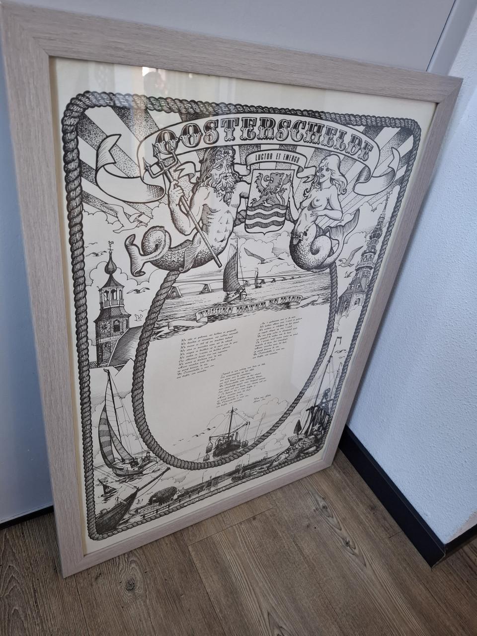 Lijst met gedicht Oosterschelde