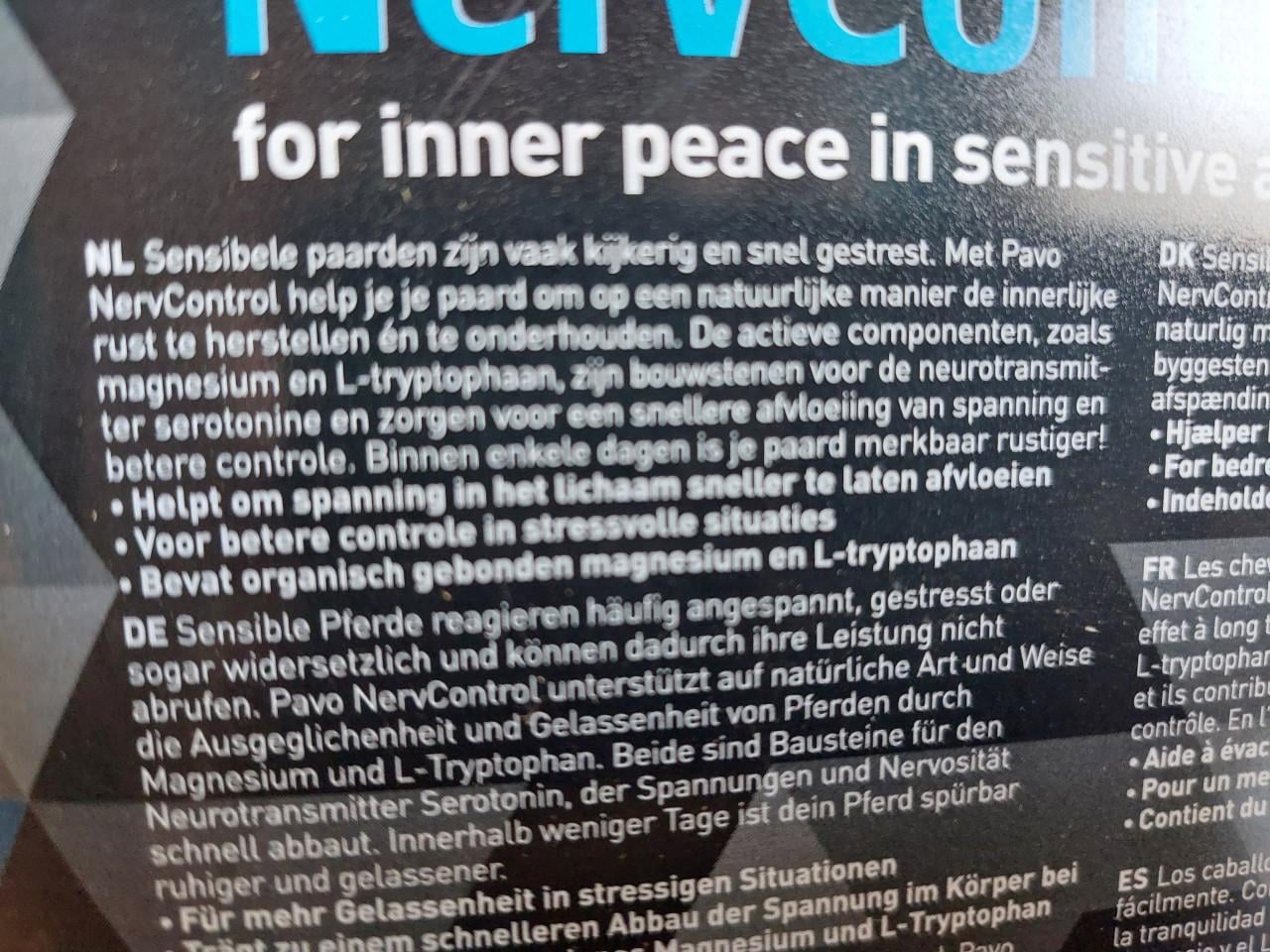 Te koop: Nieuwe emmer Pavo NervControl (3 kg)