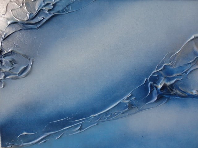 " Blue " prachtig Acryl 2 luik, creatie van Jacky Phoenix