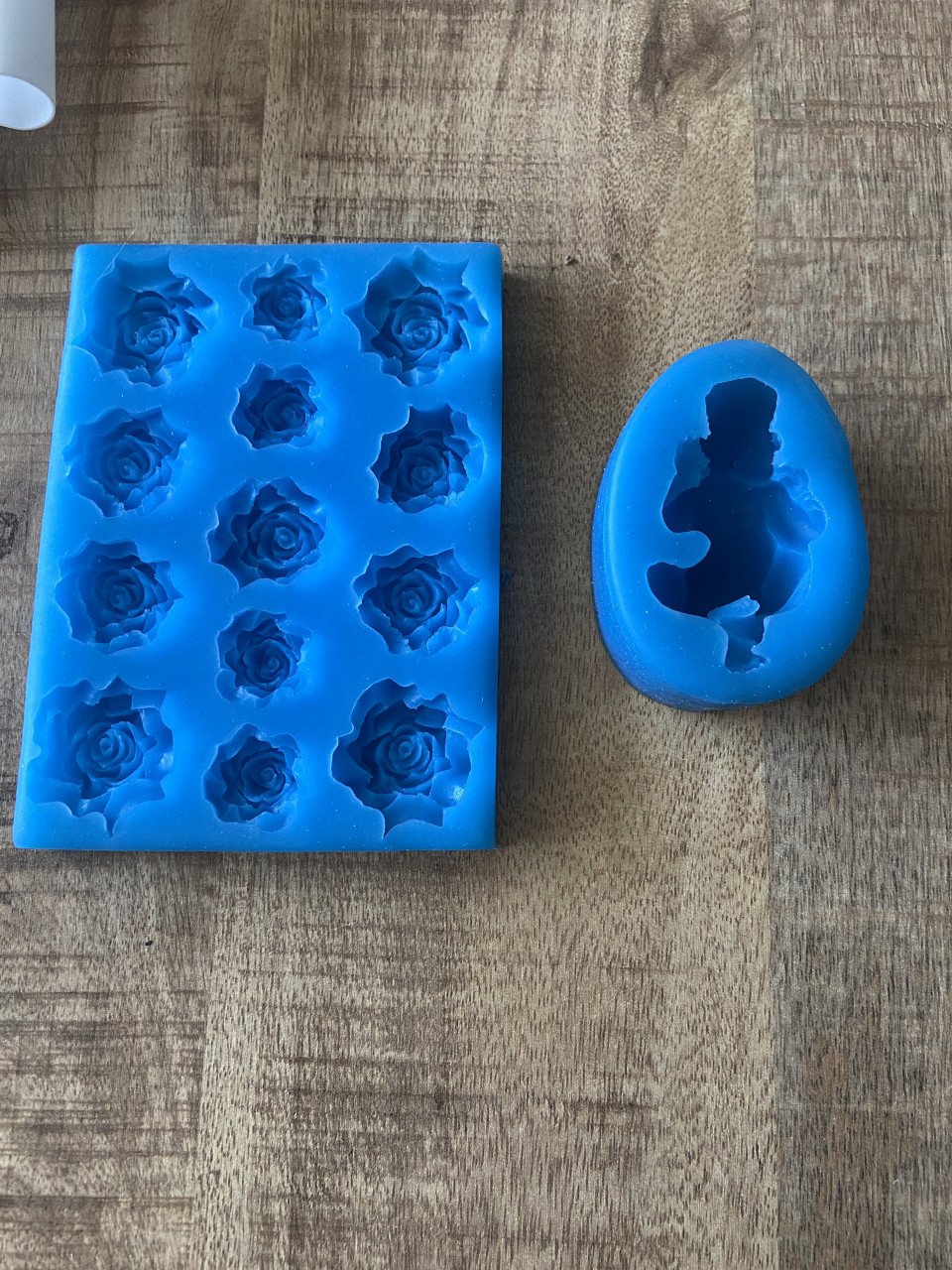 Siliconen mal roosjes en baby, prinsessenschoentje