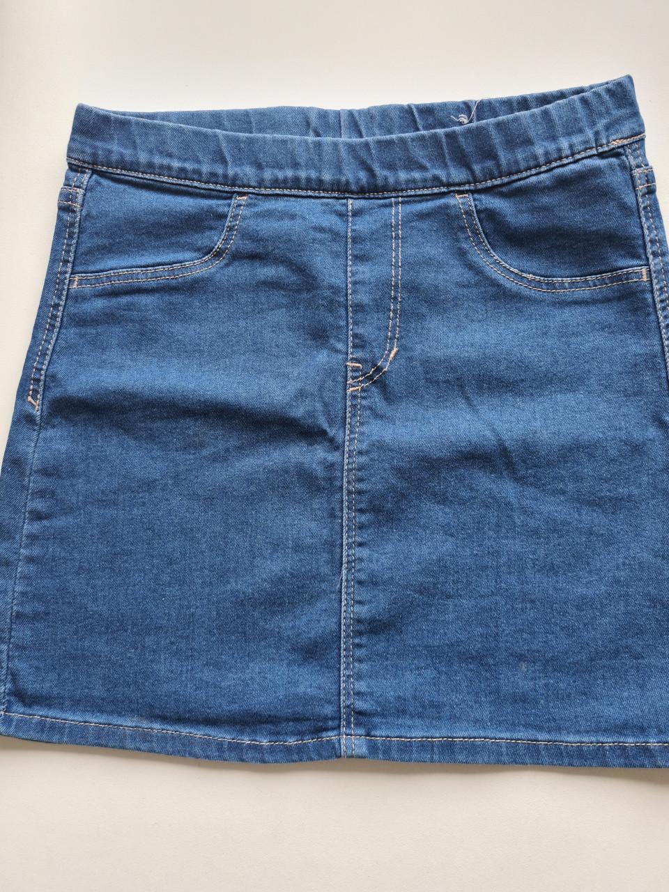 Spijkerstof rokje met elastische tailleband van & Denim Maat 128