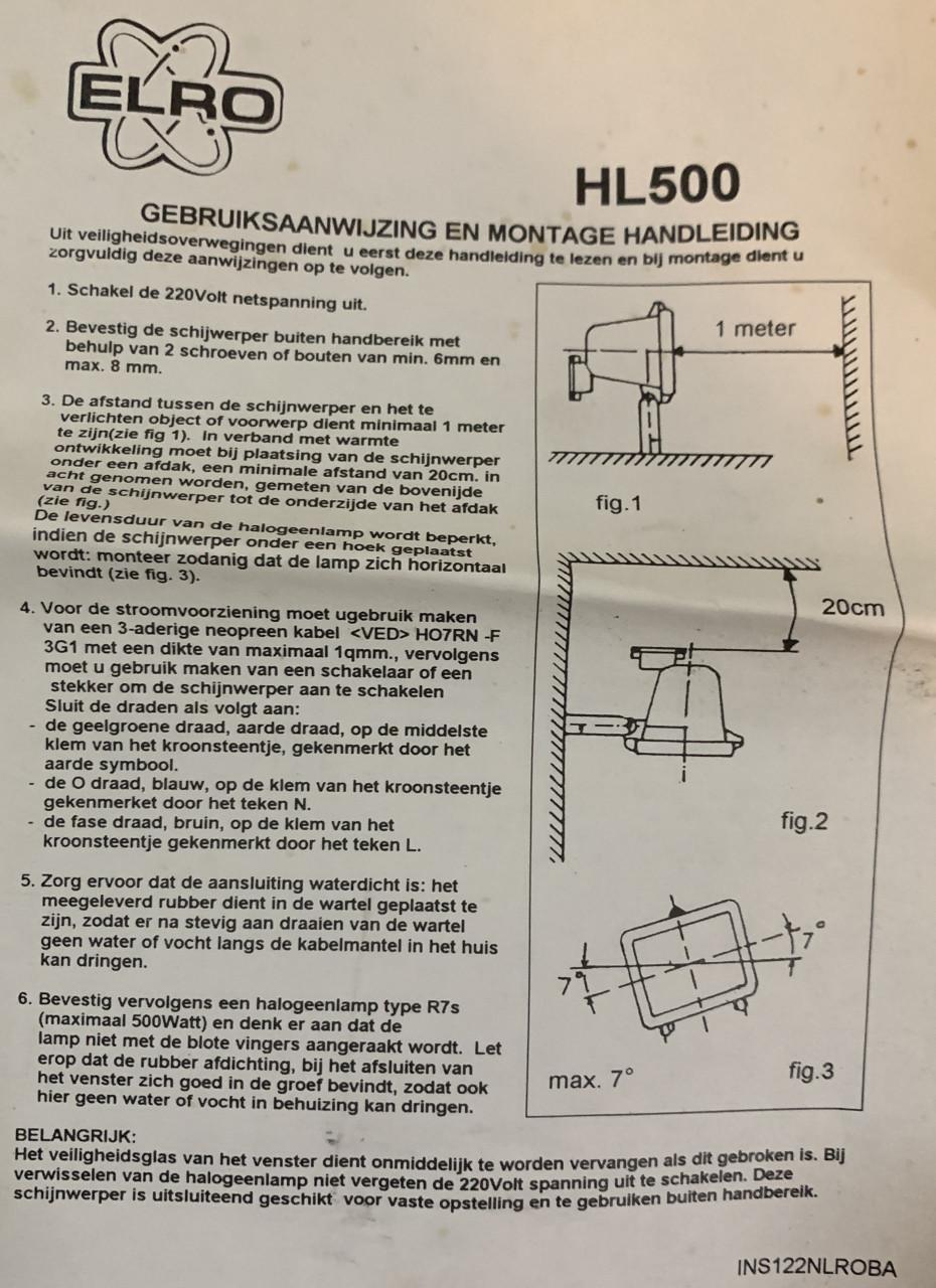 Elro halogeen schijnwerper