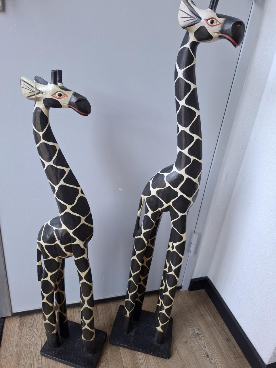 Set houten giraffen