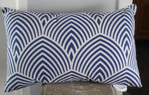 Set van 2 kussens wit blauw