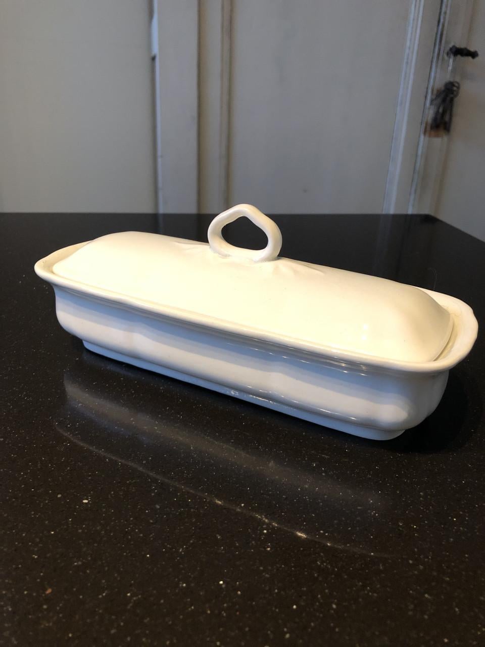 Mooi brocante wit zeep/kammenbakje van Petrus Regout