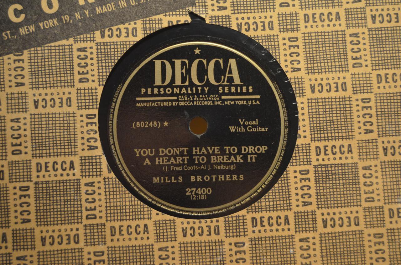 78 rpm Mills Brothers jaren '40 en '50 héél veel stuks.