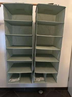 2x Kledingkast hangende organiser/opberger 7 vakken