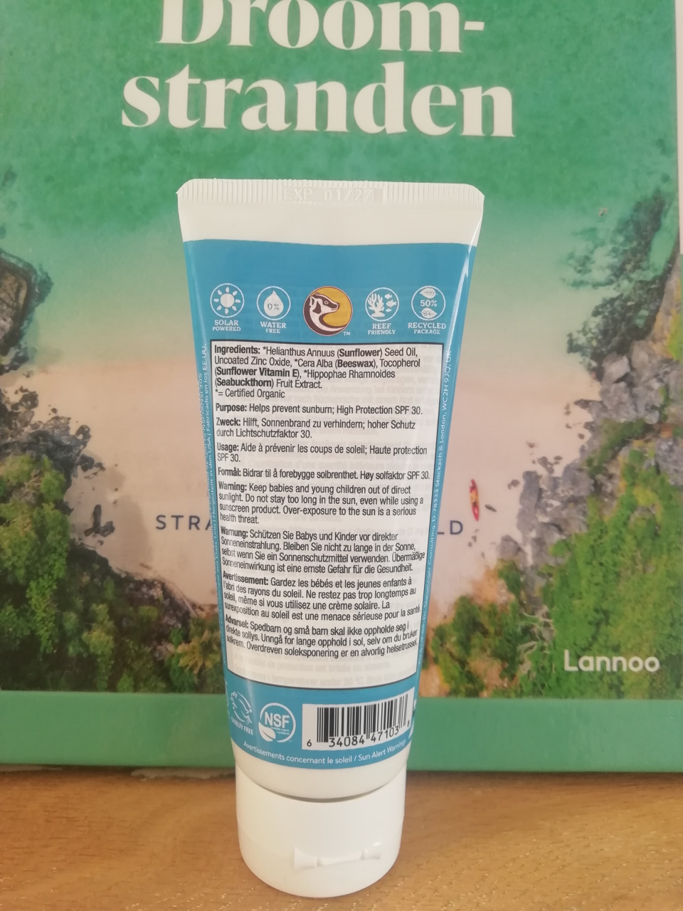 Badger Active Zonnebrandcreme NIEUW SPF30