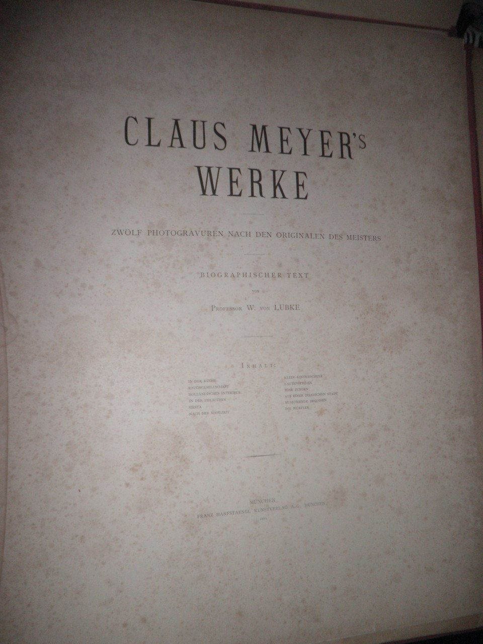 12 Gravres van Claus Meyer Werke