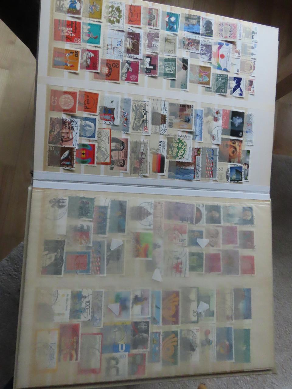 Stokboek vol postzegels Duitsland
