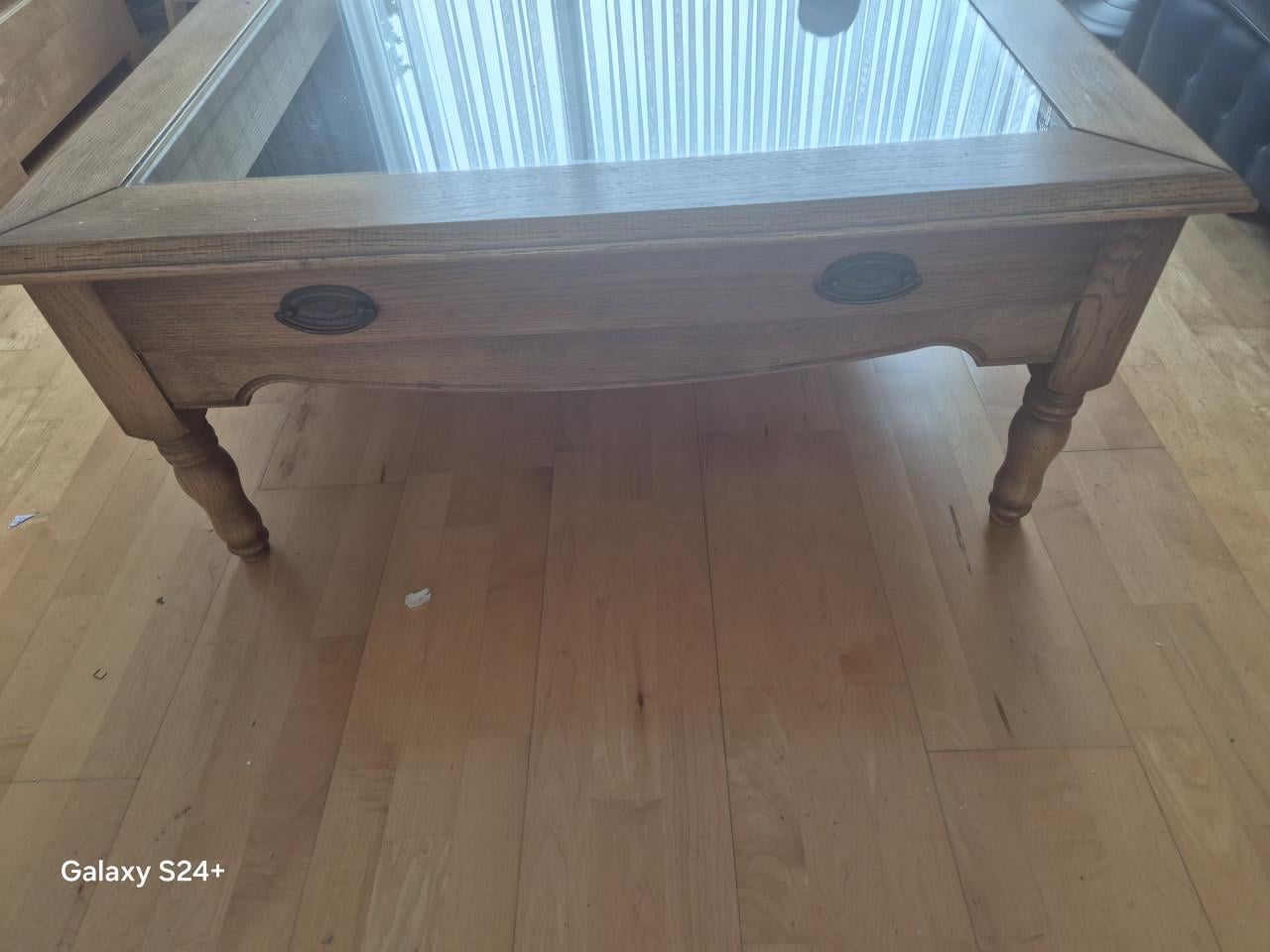 Salon tafel Eiken