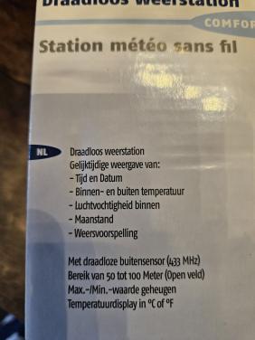 Nieuwe Alecto WS-700 Draadloos Weerstation met Buitensensor
