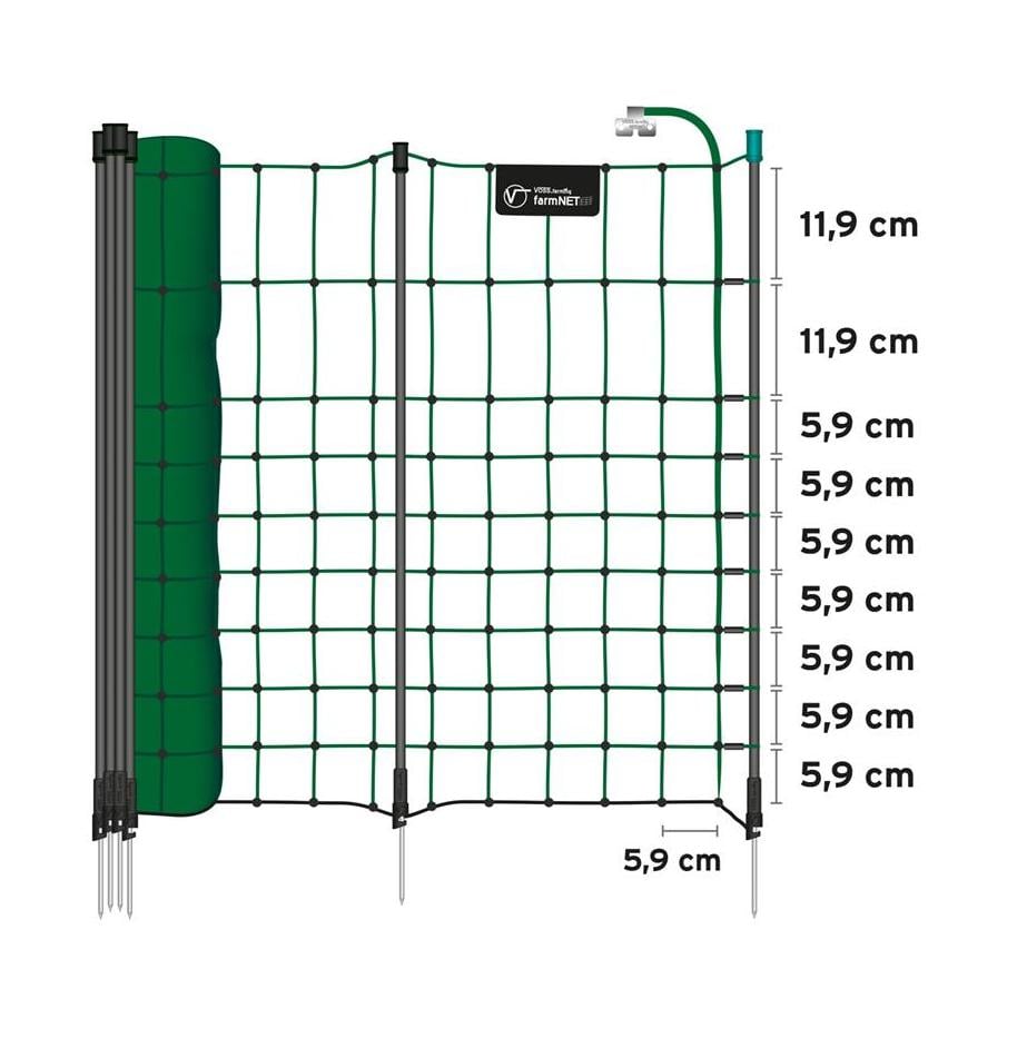 Kleindiernet / konijnnennet afscherming 25 meter lang