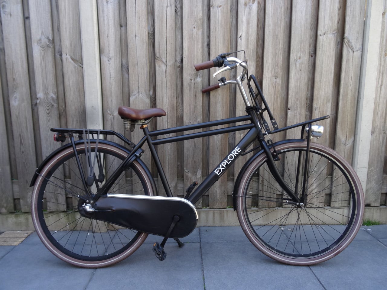 🚲 Explore Transportfiets – 28 inch | Mat Zwart 🖤