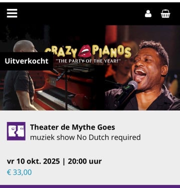 Tickets Crazy Pianos 2 stuks