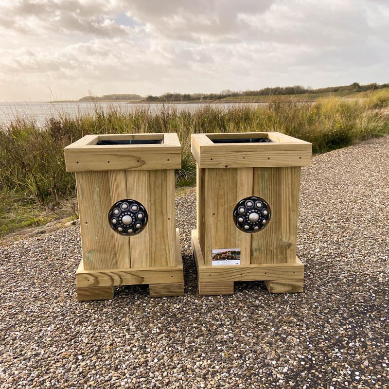 Zeeuwse knop bloembak L32 x B35 x H45 10jr Jubileum actie