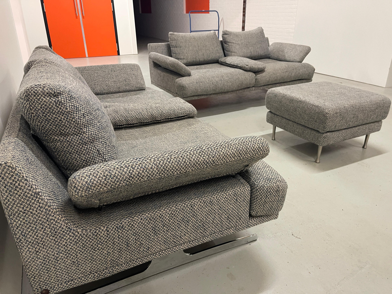 GRATIS LEVERING HEEL NL Montel Grijs Stoffen Bankstel