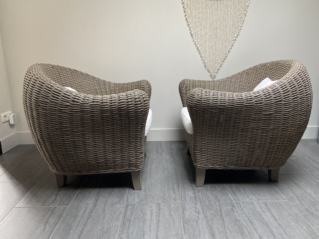 Prachtige rotan fauteuils met kussens - als nieuw!