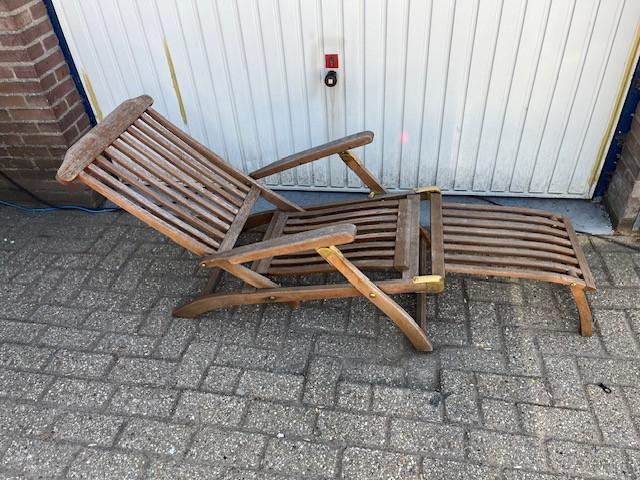 Teak houten deckchair