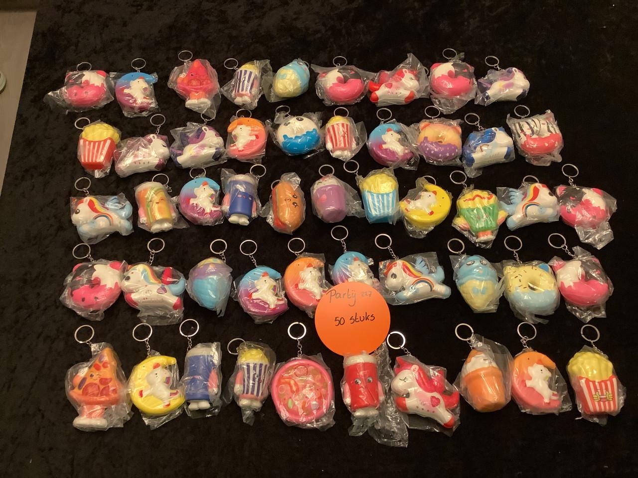Partij super leuke squishy sleutelhangers. ( partij 227)