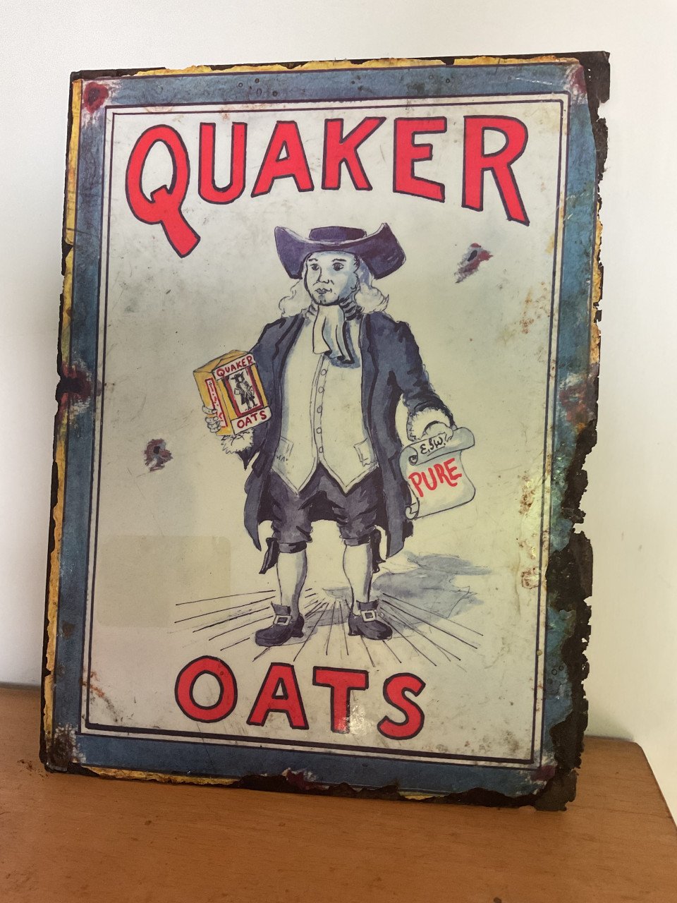 Oud reclamebord Quaker Oats