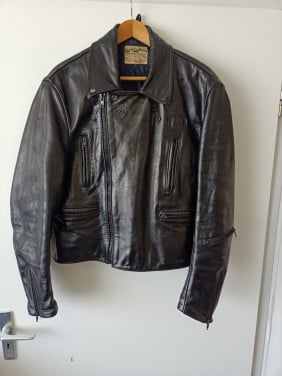 Vintage lewis leather heren motorjas