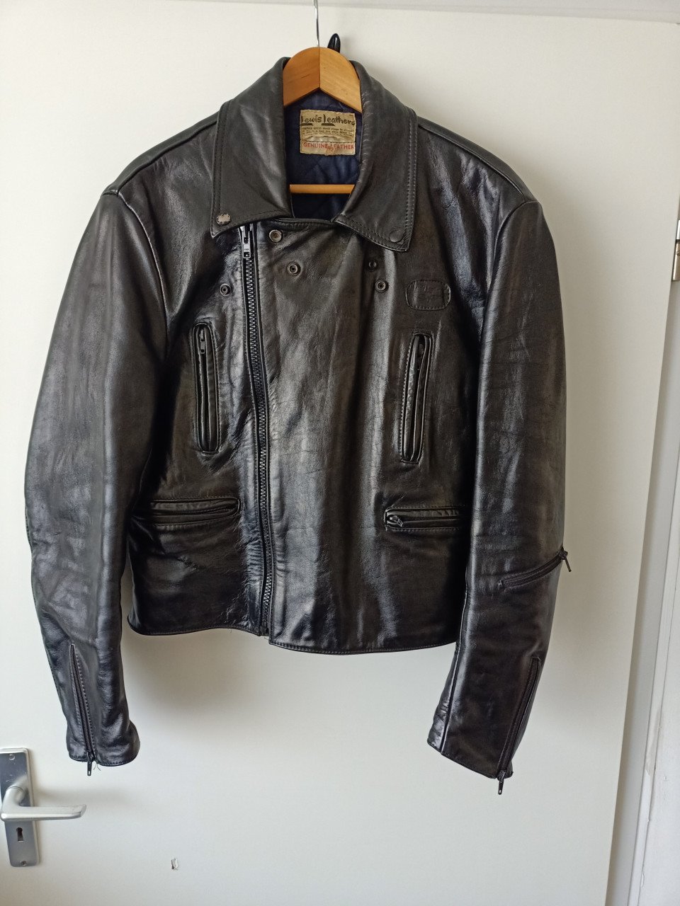 Vintage lewis leather heren motorjas
