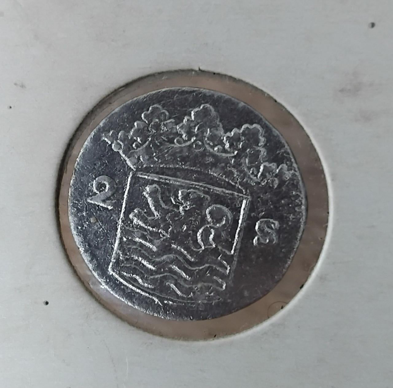 1732 / ZILVER / 2 Stuiver munt