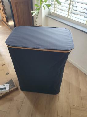 Bayt wasmand 3 vakken 160L • wassorteerder • zwart • nieuw