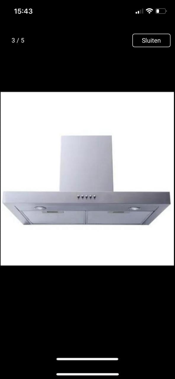 Electrum schouwafzuigkap 1 1/2 jaar oud