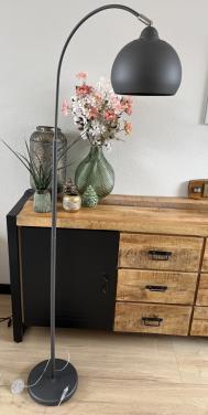 Mooie metalen vloerlamp bruin design E27
