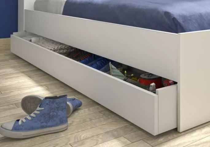 Leuk tienerbed met veel opbergruimte!
