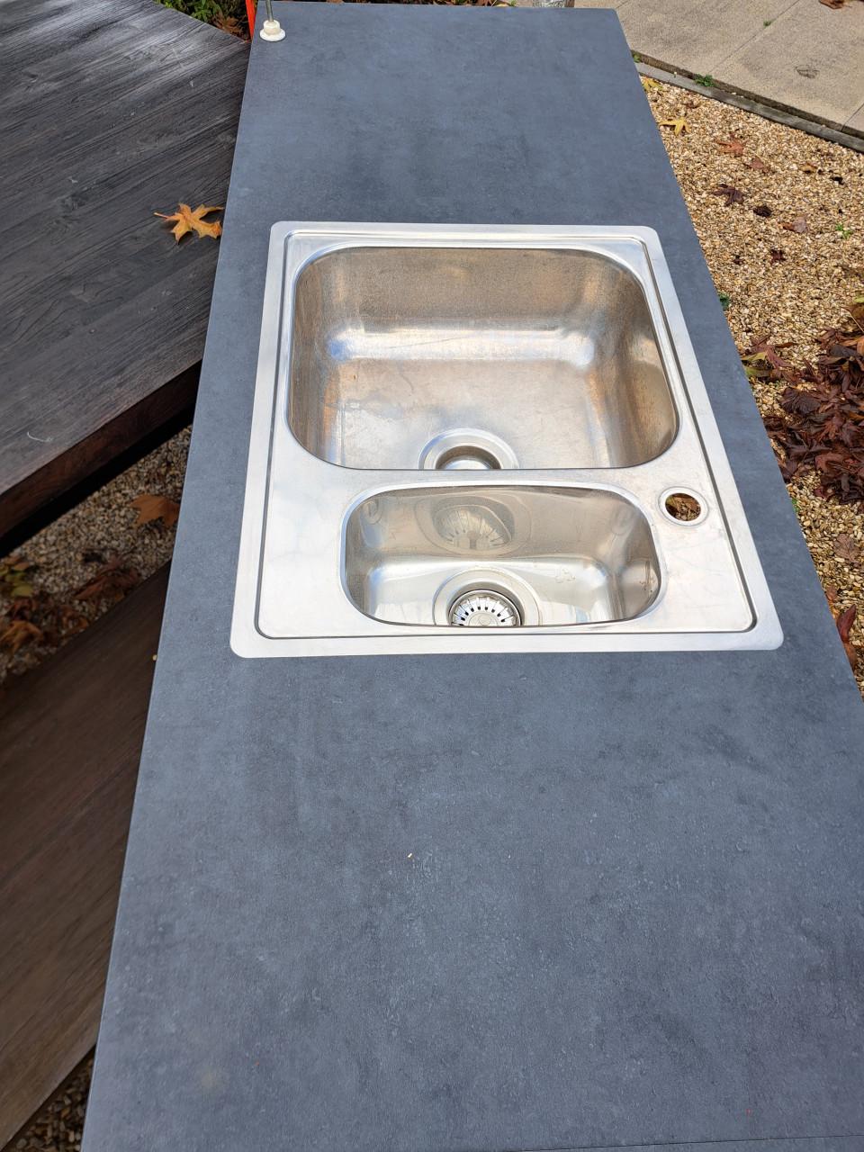 Aanrechtblad met spoelbak