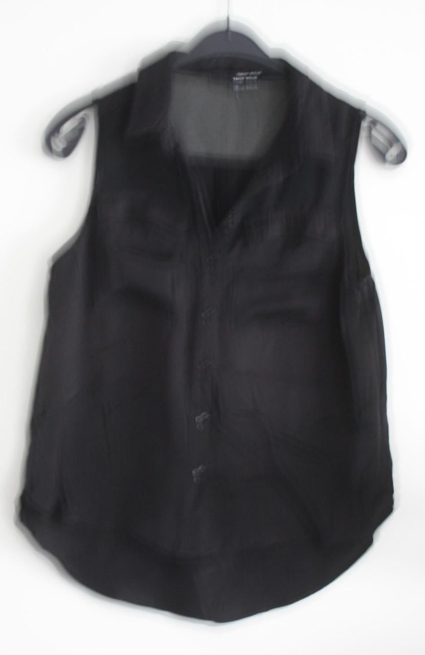 Zwarte mouwloze blouse maat s