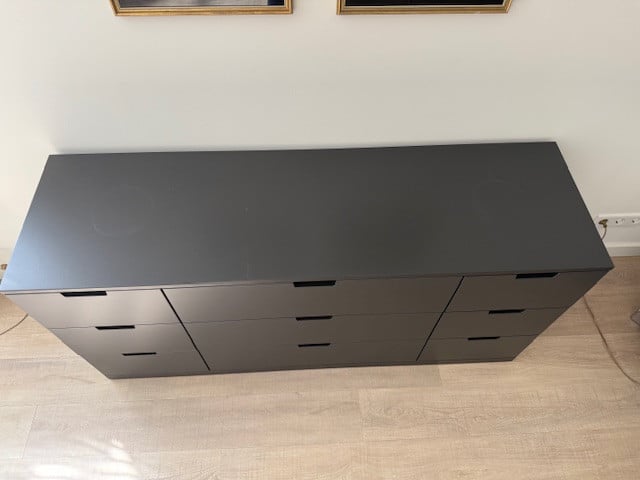 Zwarte Ikea ladekast / 9 lades