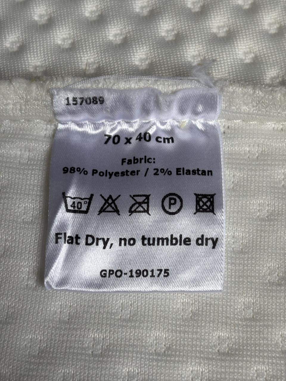 Emma hoofdkussen 70x40 dikte aanpasbaar