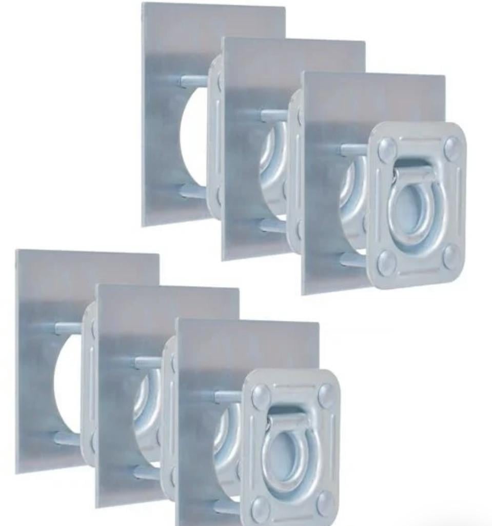 6 x Sjorring-bevestiging / 12,5 x 11,5 cm / 2000 KG per stuk