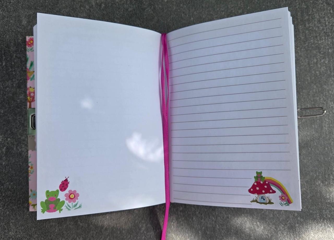 🎈Schattig Nieuw Dagboekje met slotje en leuke afbeeldingen op de bladzijde