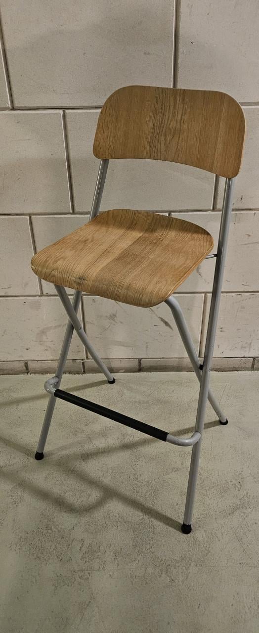 3 x Ikea Franklin hoge houten barkruk - opklapbaar
