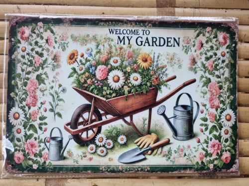 Welkom tuinbordje