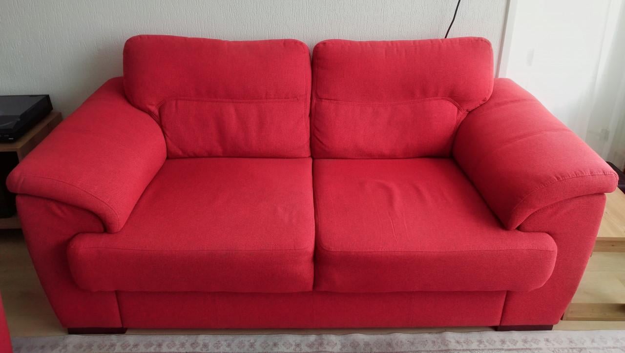 Henders & Hazel 2-zits bank + loveseat rood