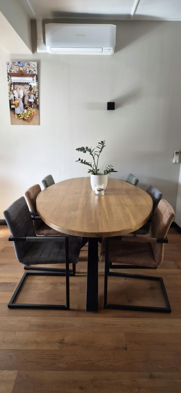Eiken houten ovale tafel