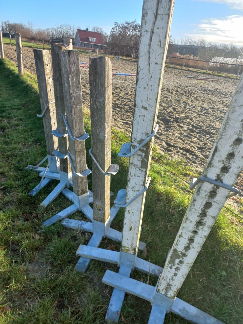 Hindernis staanders en balken set paarden