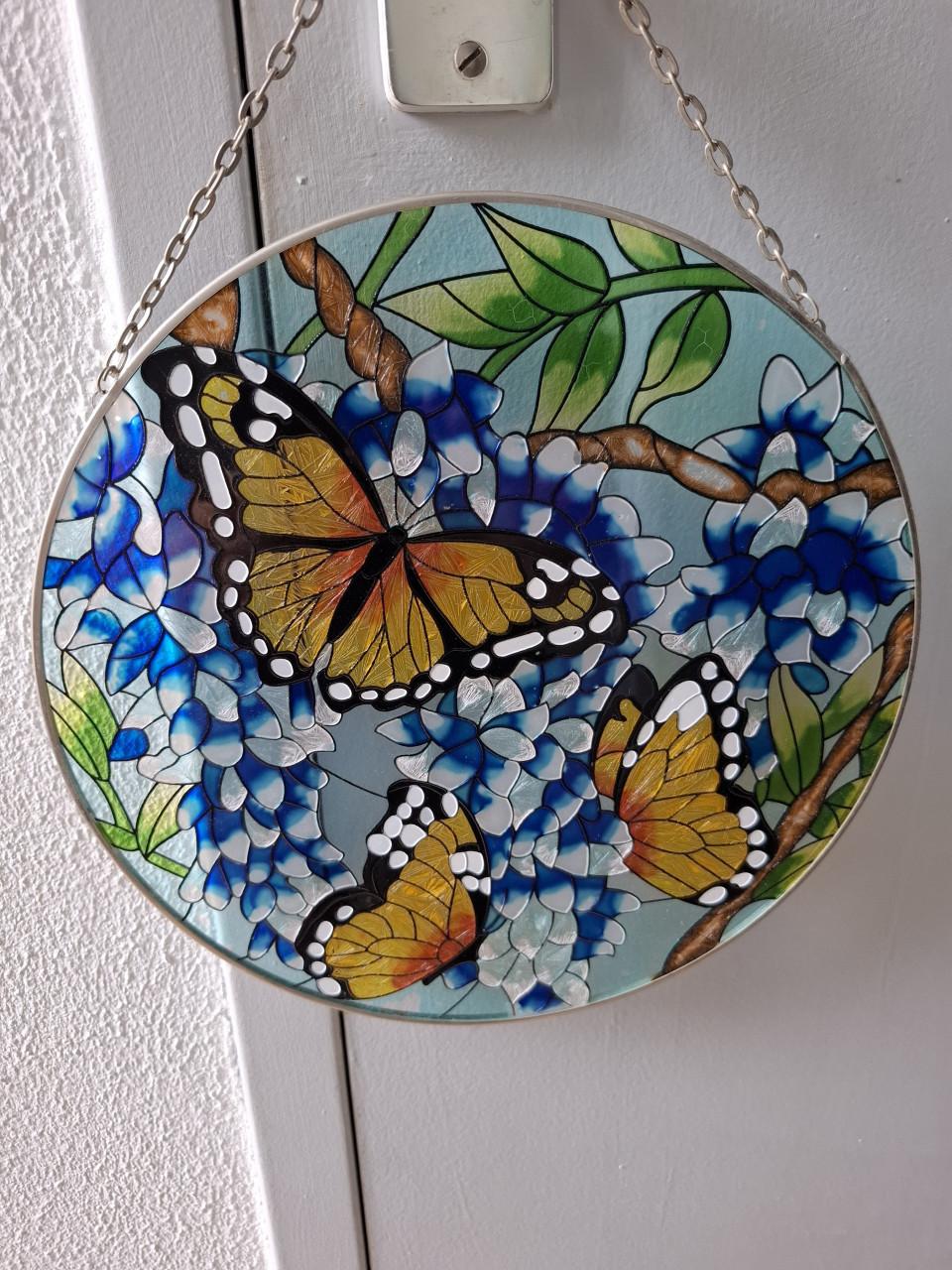 Glas in lood vlinders